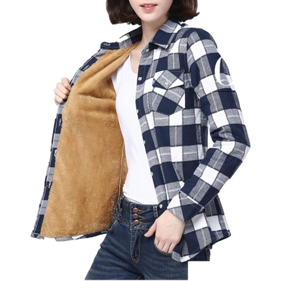 カナエルン レディース 長袖 ファッション 裏起毛 ボア 極暖 ヒートテック ダンガリー シャツ チェック ネルシャツ ネイビー M 2b61l セブンリーフ 通販 Yahoo ショッピング