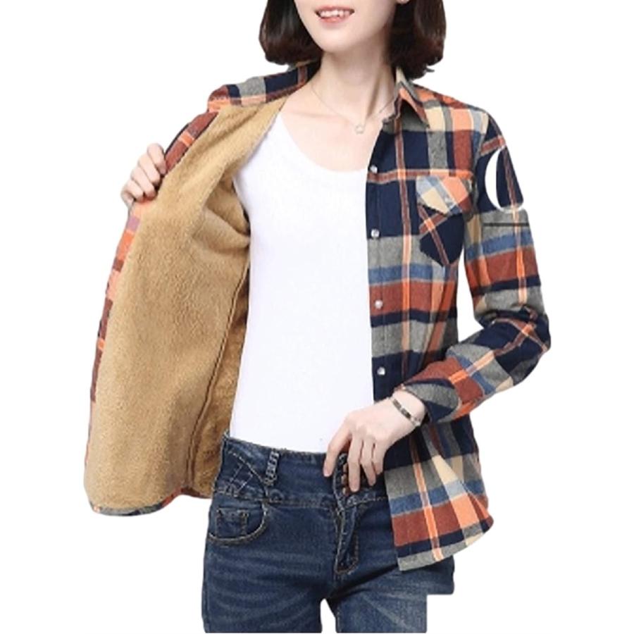カナエルン レディース 長袖 ファッション 裏起毛 ボア 極暖 ヒートテック ダンガリー シャツ チェック ｘｌ オレンジ Xl 2b61lg86r5 セブンリーフ 通販 Yahoo ショッピング