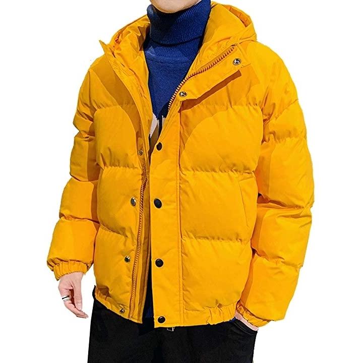 中綿ジャケット ボタン付き 無地 防寒 暖かい 普段着 アウトドア 冬服メンズ コート ショート 長袖 アウター イエロー S 2b63qyksph セブンリーフ 通販 Yahoo ショッピング