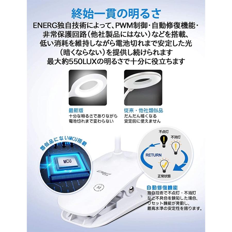 新作入荷 新品 クリップライト コードレス Ledブックライト デスクスタンド 超大容量30mah 21年モデル360度回転 昼三色 Riosmauricio Com