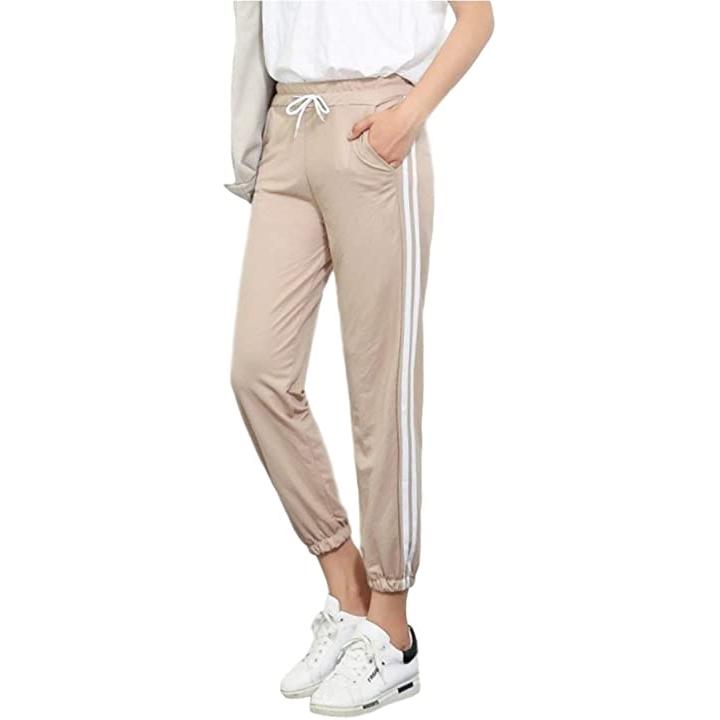 2本線 ライン 入り ジャージ トレーニング パンツ ルーム ウェア ウエスト ゴム 9分丈 薄手 レディース イエローベージュ L 2b64crpn5x セブンリーフ 通販 Yahoo ショッピング