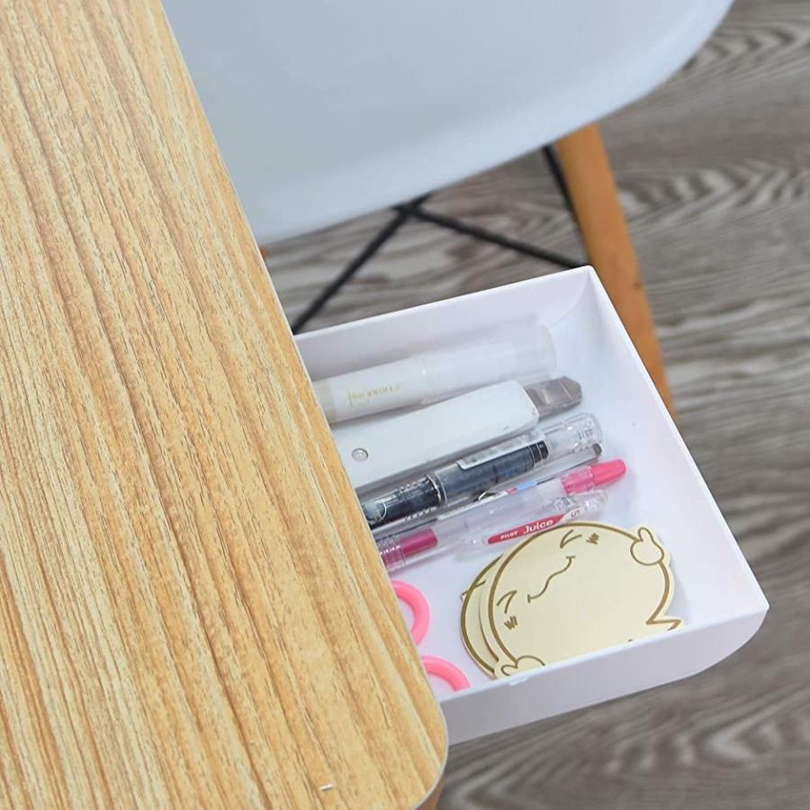 机下収納 デスク下 粘着式 後付け 収納ボックス 収納ケース 隠し収納 引き出し式 小物入れ デッドスペース活用 ホワイト ホワイト 2b64rxp40t セブンリーフ 通販 Yahoo ショッピング