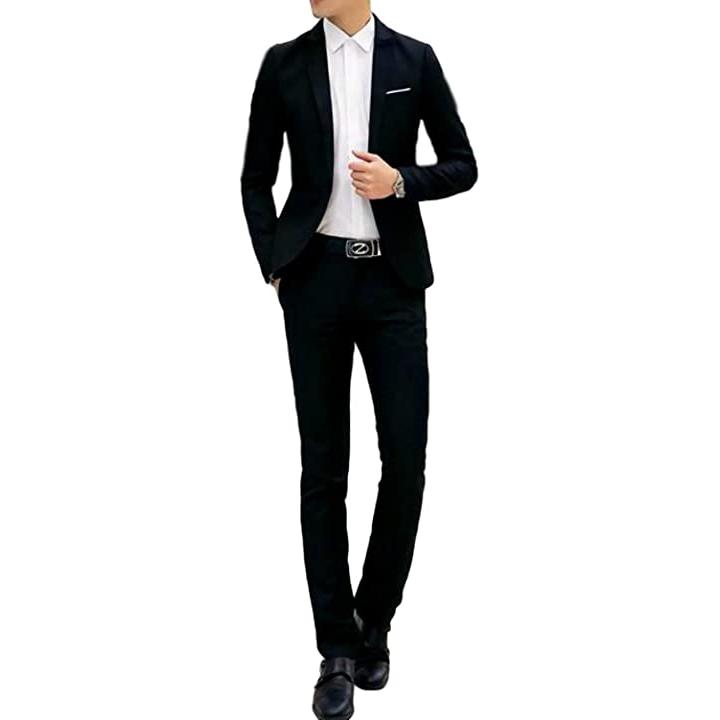 スーツセット ジャケット パンツ セットアップ フォーマル ビジネス メンズ スリム 細身 2点セット ブラック Xl 2b65s8hswj セブンリーフ 通販 Yahoo ショッピング