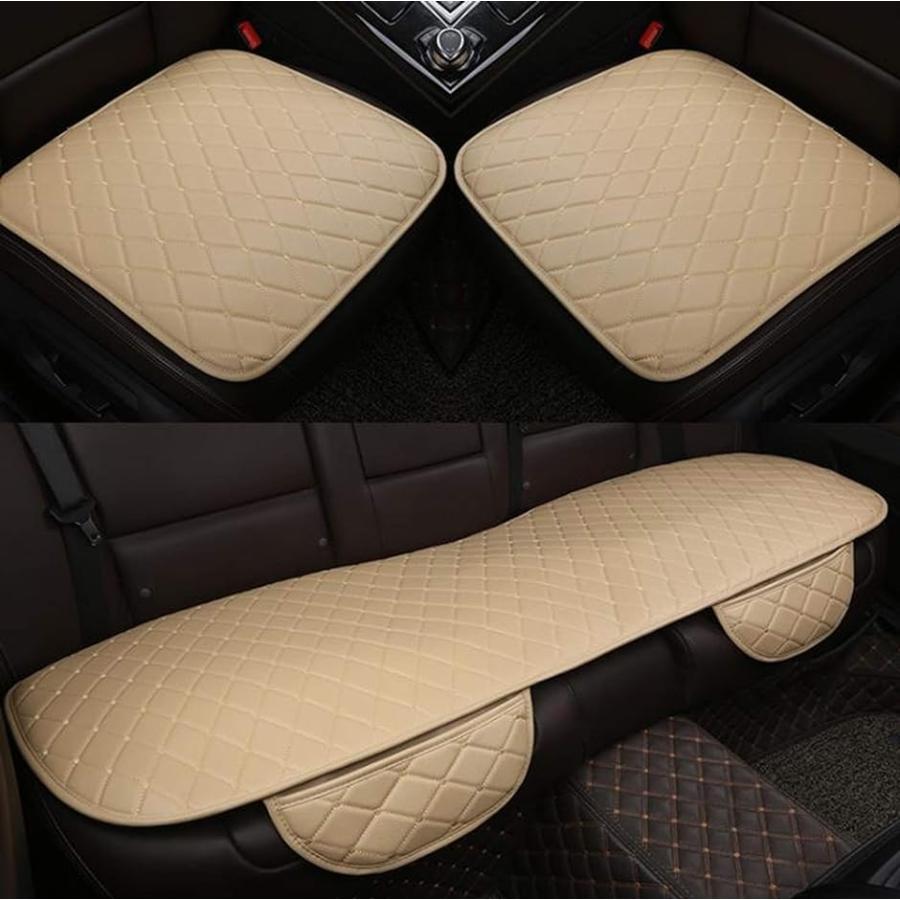 車用 シートカバーセット 前座席用2枚 後部座席用1枚 座布団 シートクッション 座席シート 3枚組 記憶フォーム 通気性 ベージュ 2b66gqi24v セブンリーフ 通販 Yahoo ショッピング