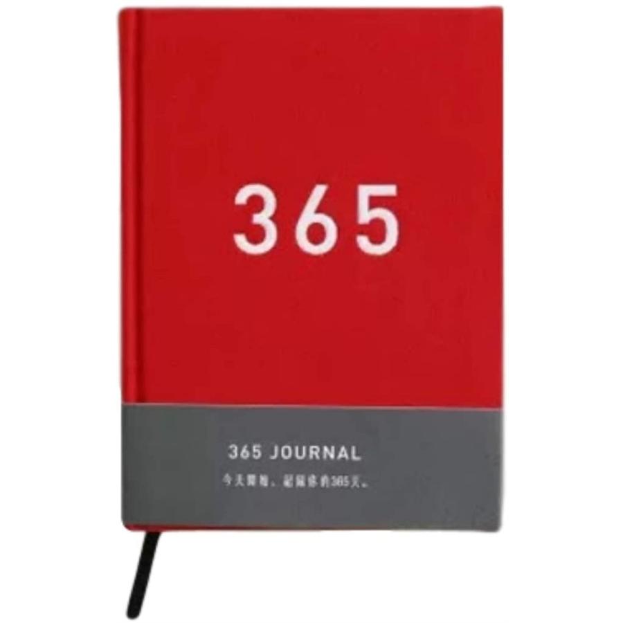 日記帳 Diary Note Book スケジュール帳 B6 日付表記なし シンプル 1年 Red Majesticxpress