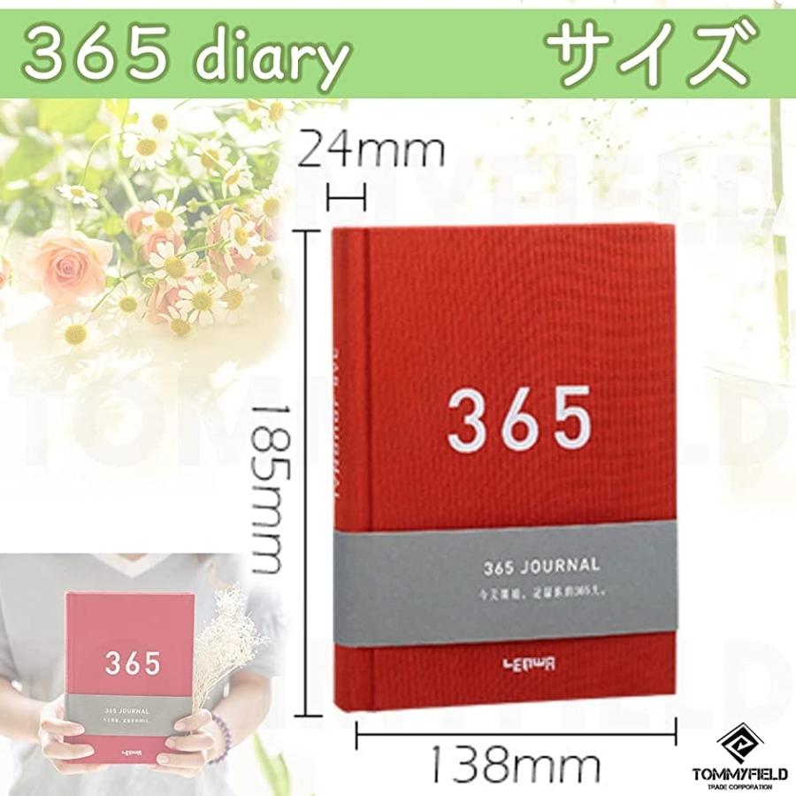 日記帳 Diary Note Book スケジュール帳 B6 日付表記なし シンプル 1年 Red 2b66rgosg3 セブンリーフ 通販 Yahoo ショッピング