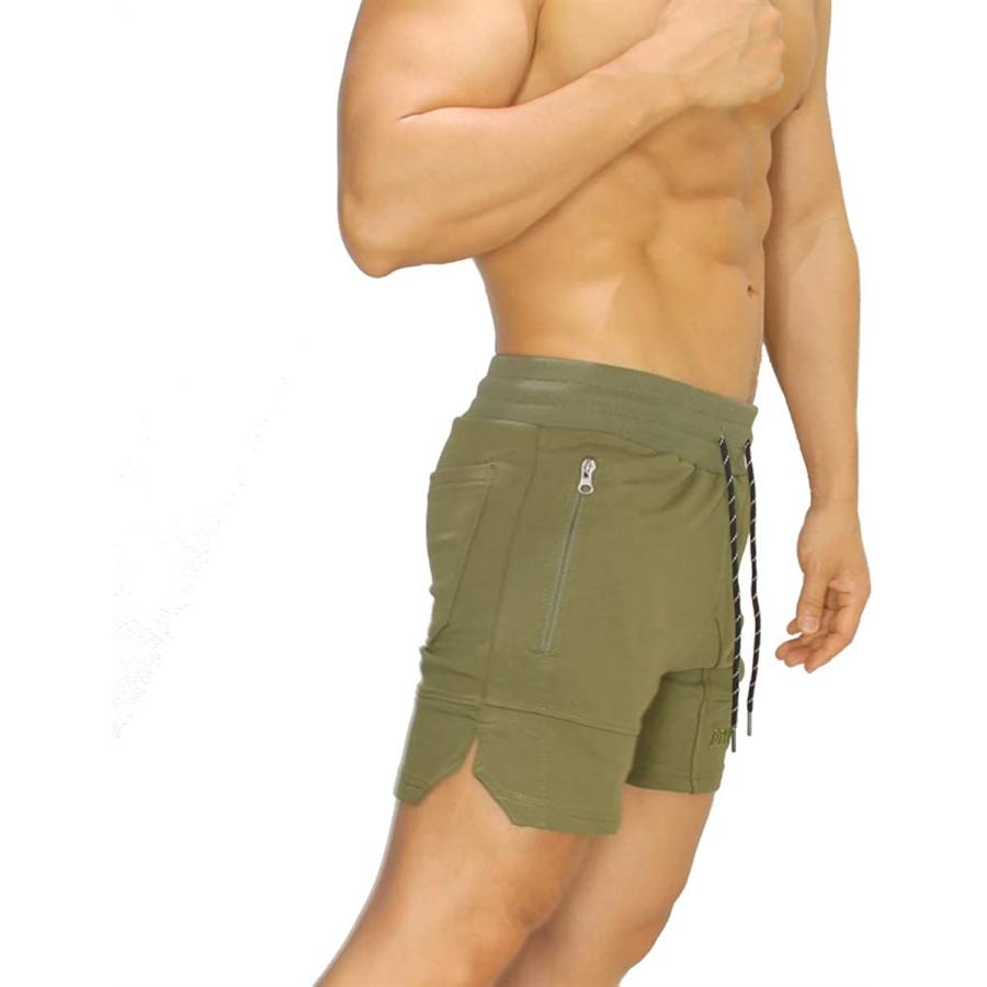スウェット パンツ サイド スリット ハーフパンツ トレーニング ショート 短パン ズボン メンズ カーキ カーキ M 2b66ugo2s8 セブンリーフ 通販 Yahoo ショッピング