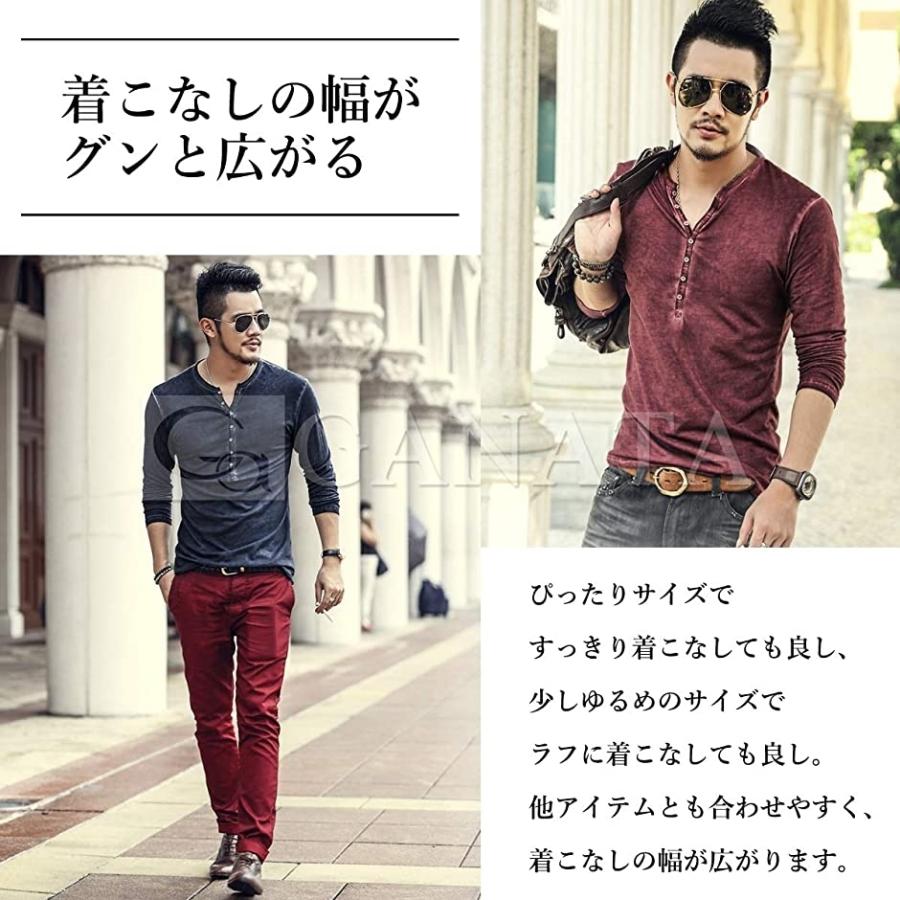 ヘンリーネック ビター系 カットソー ちょい悪ファッション ヴィンテージ風 大人 カジュアル シャツ トップス ライトグレー Xl 2b685f11cp セブンリーフ 通販 Yahoo ショッピング