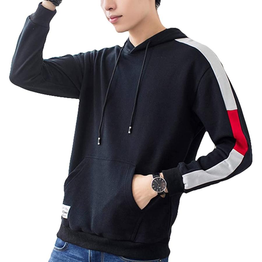 パーカー パーカーメンズ パーカー長袖 パーカーフード パーカー春 パーカー夏 スウェット スウェットメンズ 無地 秋 ブラック L 2b685jku9h セブンリーフ 通販 Yahoo ショッピング
