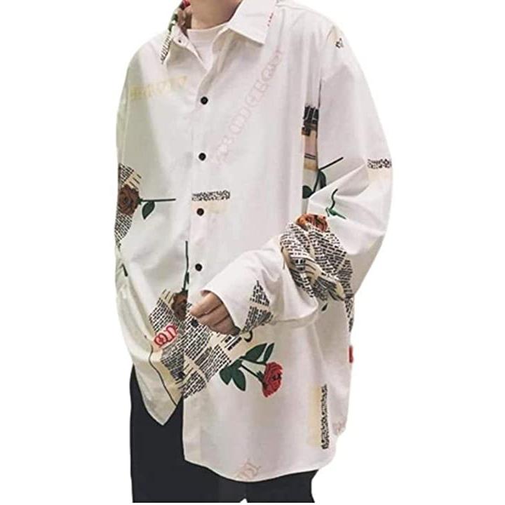 メンズ 花柄 薔薇 服 シャツ 柄物 長袖 韓国 ファッション 派手 ロック 薔薇柄 Xxxl ホワイト Xxxl 日本サイズxl 2b68j4p1xw セブンリーフ 通販 Yahoo ショッピング