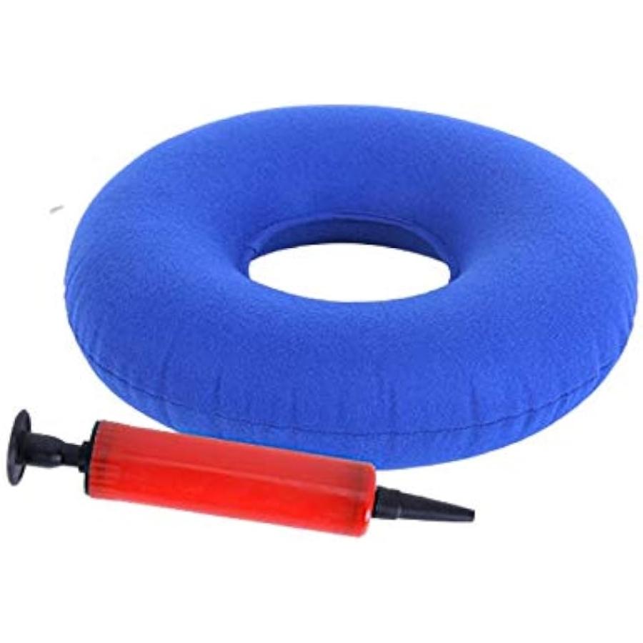 円座 エアー クッション ドーナツ型 産後 旅行 乗り物 受賞店 便利 ブルー 空気円座 折りたたみ 持ち運び ポンプ式 座布団