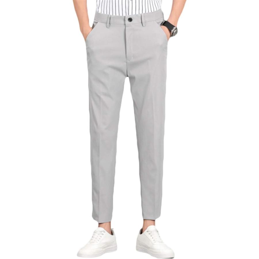 テーパードパンツ テーパードパンツメンズ 九分丈 9分丈 パンツメンズ秋冬 ライトグレー 34 2b6djk3vr0 セブンリーフ 通販 Yahoo ショッピング
