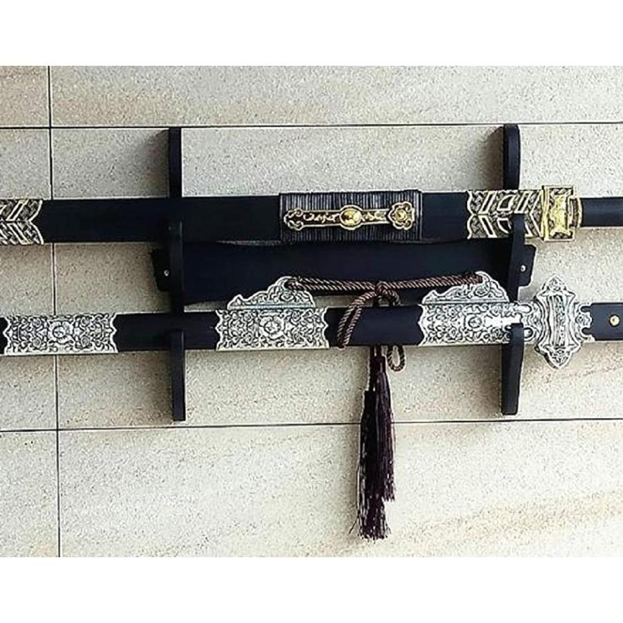 刀掛け 3本掛け 透かしあり 脇差短刀 新しいコレクション