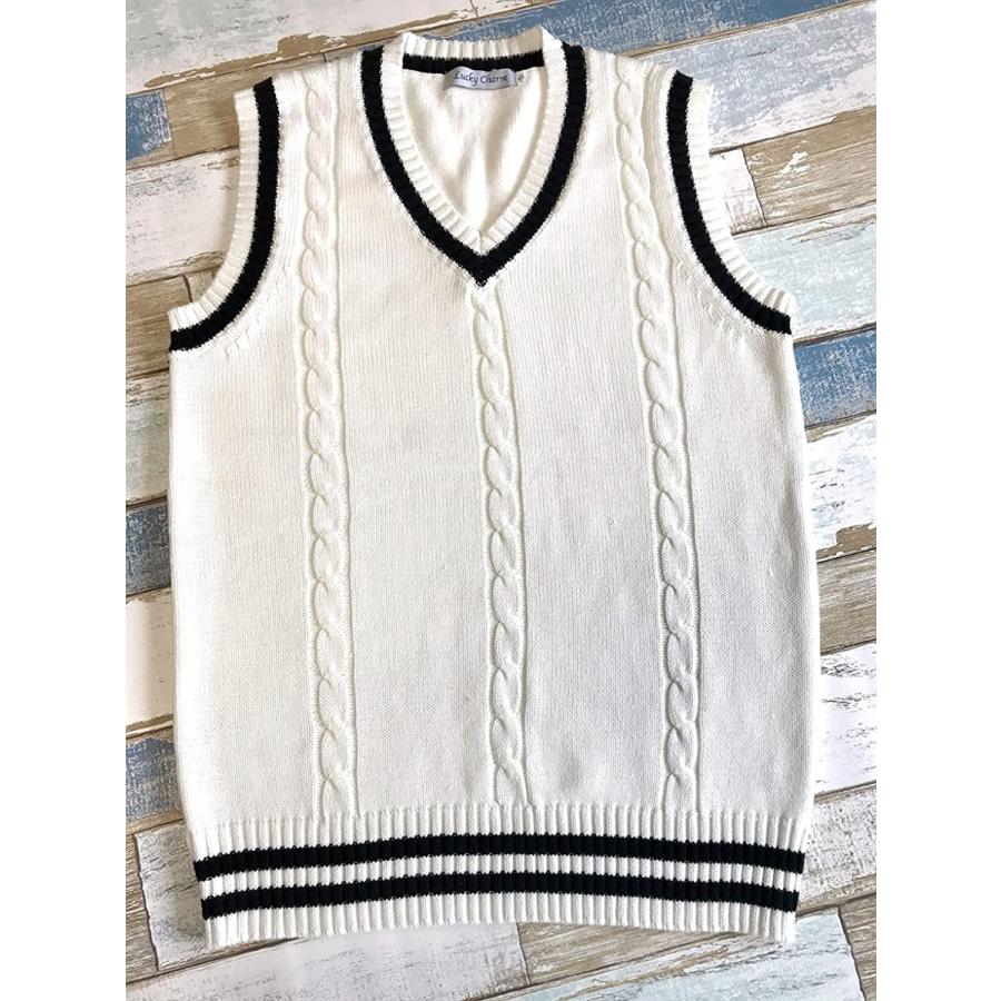 ラッキーチャーム メンズ ベスト 白 Vネックニットベスト オシャレ オフィス カッコイイ スクール ファッション ホワイト S 2b6hr81n15 セブンリーフ 通販 Yahoo ショッピング