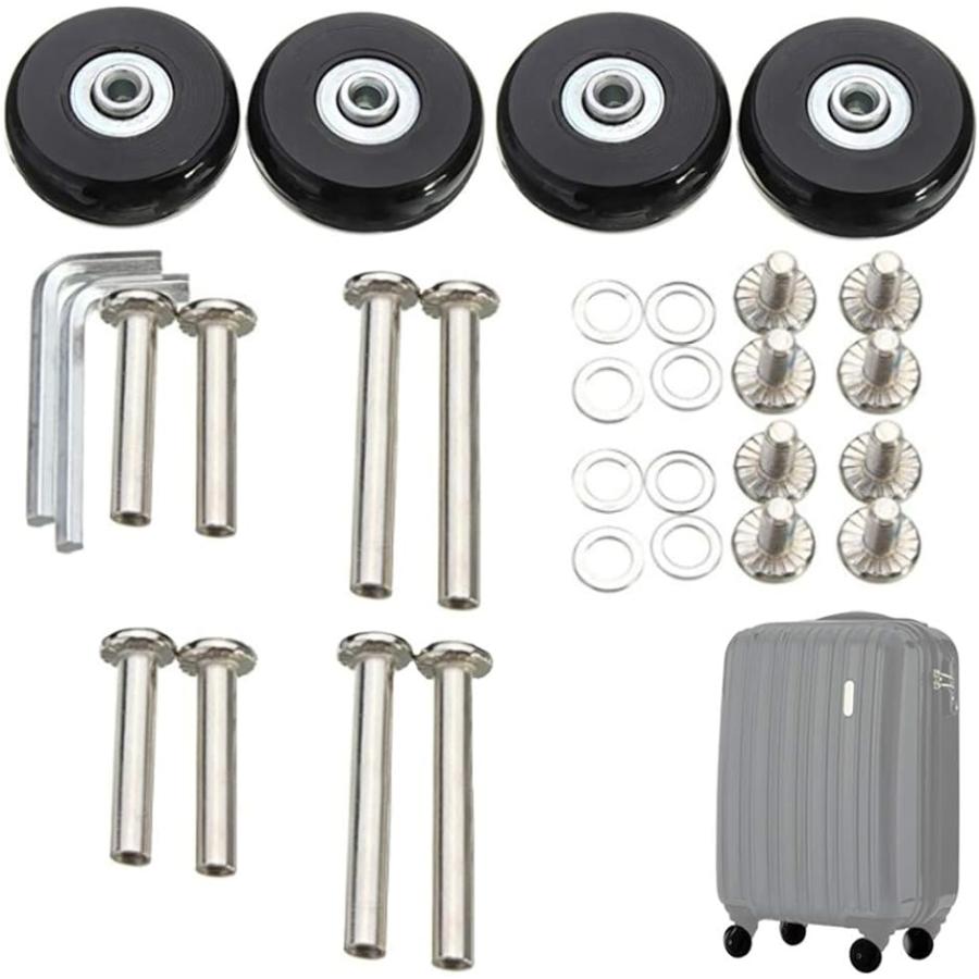静音 キャリーバッグ タイヤ 交換 キャスター 車輪 車輪幅18mmx4個 黒 車輪外径45mm 2b6j4coxh6 セブンリーフ 通販 Yahoo ショッピング