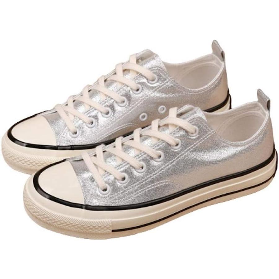 シューズ サイズ変更オプション レディース スニーカー ローカット レースアップ カジュアル メタリック シルバー 23 5 Cm 4qcy41ueoy Tritop Com Br