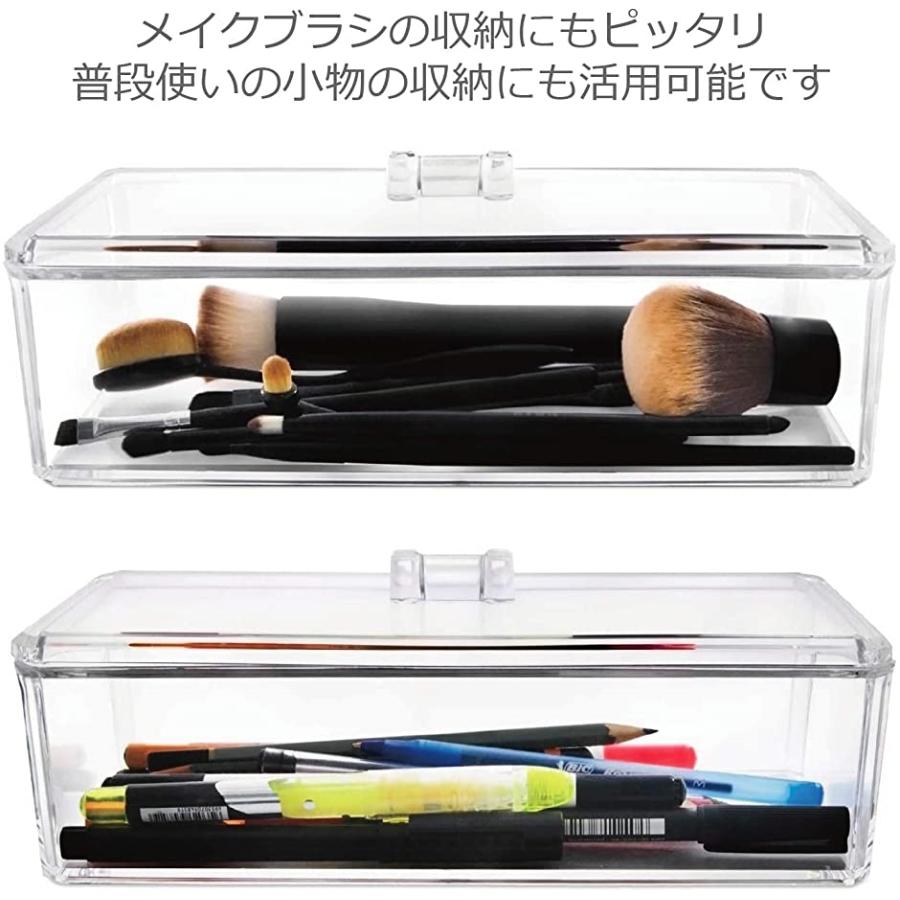 メイクボックス アクリルケース 化粧小物収納 横長 フタ付き メイク小物 収納ケース アクリルスタンド メイクブラシ リップ クリアー 2b6jqo3xuu セブンリーフ 通販 Yahoo ショッピング