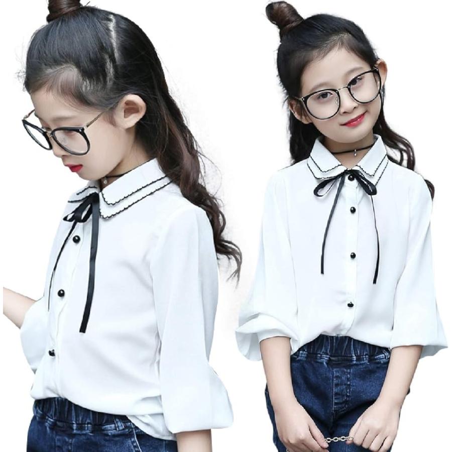 フォーマル ブラウス 女の子 リボン 襟付き シャツ 長袖 ガールズ 音楽会 発表会 白 110cm ホワイト 110 2b6lprgkhn セブンリーフ 通販 Yahoo ショッピング