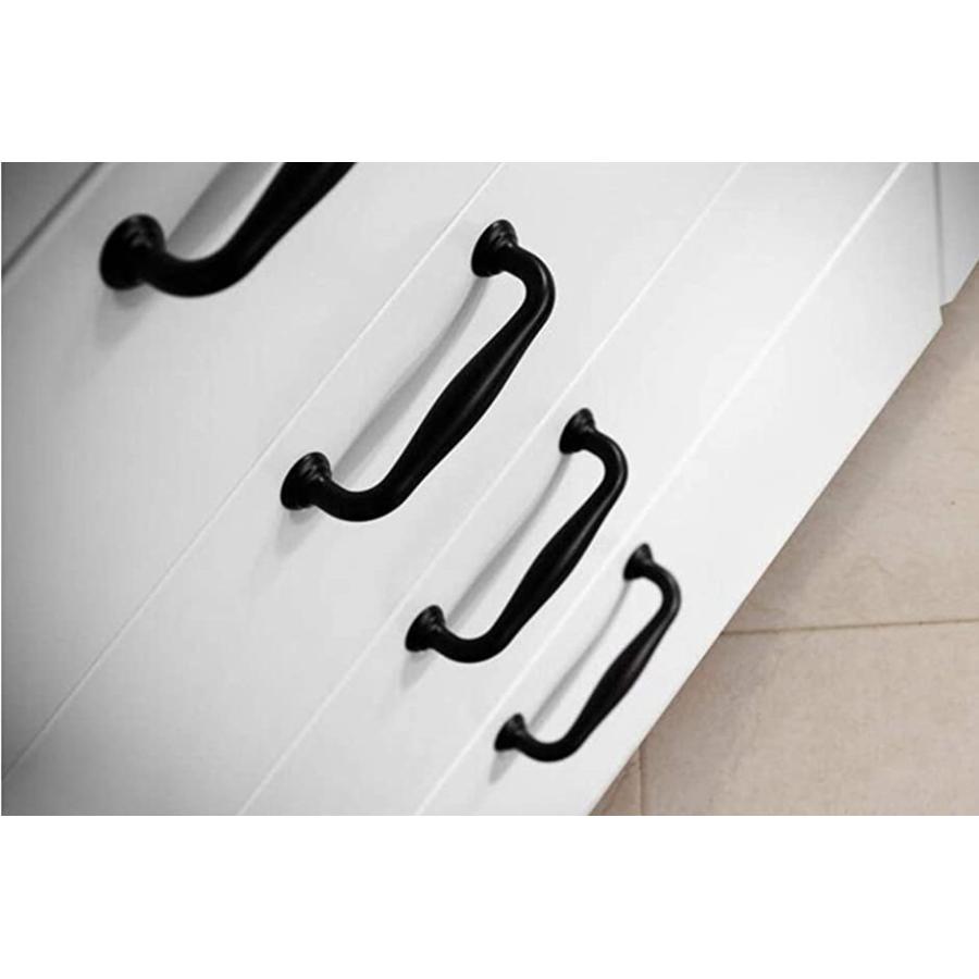 取っ手 ヨーロッパ風 おしゃれな 取って 食器棚 引き出し キッチン 扉 ドアノブ 戸棚 つまみ ４個セット ブラック 128mm 2b6ng2rpxk セブンリーフ 通販 Yahoo ショッピング