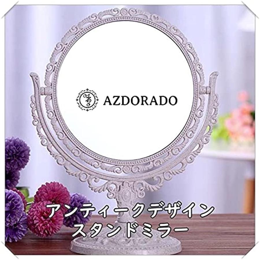 22公式店舗 スタンドミラー 拡大鏡 化粧鏡 卓上ミラー アンティーク メイク用ミラー 卓上スタンドミラー オーバル 円形ベージュ Aynaelda Com