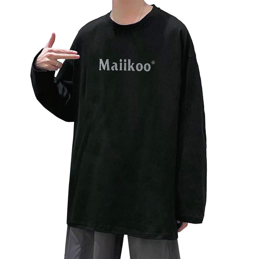 3カラー プリントロゴ 薄手 ロンt かっこいい 長袖シャツ 韓国風 ゆったり お洒落 メンズ ブラック L 2b6q1q5ki8 セブンリーフ 通販 Yahoo ショッピング