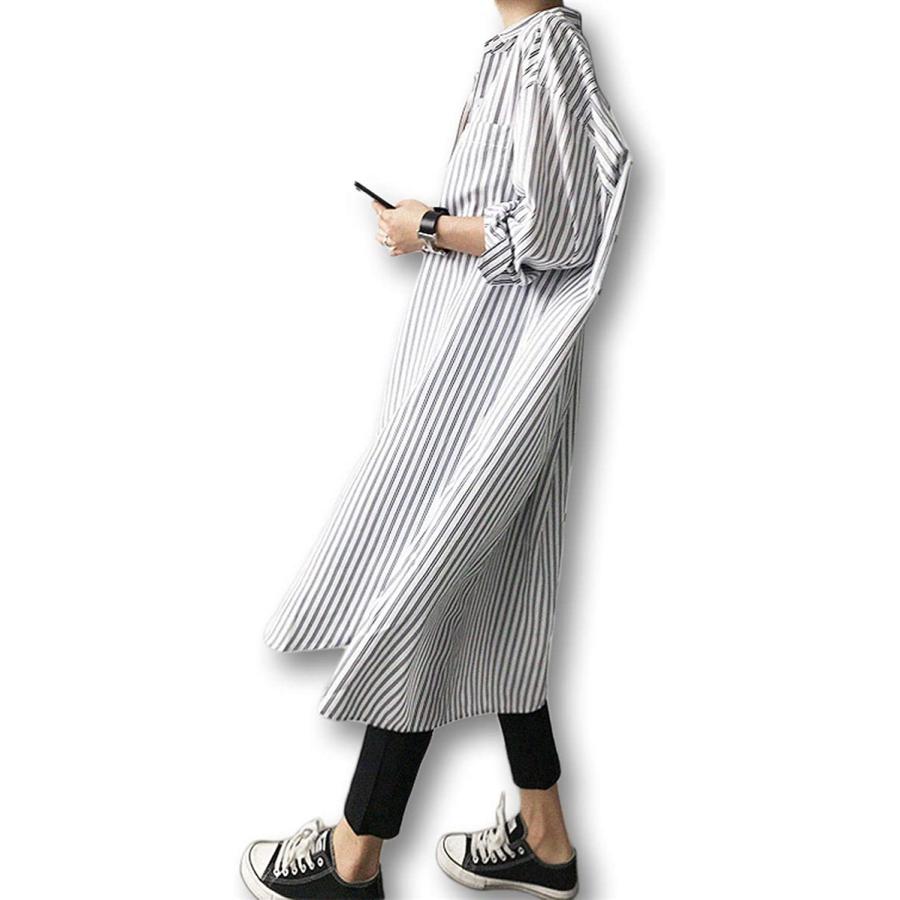 ルクシア フィル レディース 白 サイズ 長袖 ロング 襟 襟つき 襟付き 前開き トップス ワンピース ストライプ グレー Xl 2b6ry5gi45 セブンリーフ 通販 Yahoo ショッピング