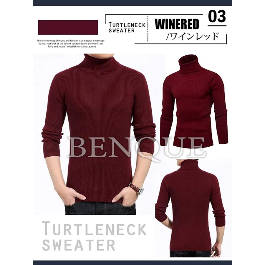 メンズ セーター タートルネック 無地 カジュアル 長袖 ニット リブ ワインレッド M 2b6v42n0sq セブンリーフ 通販 Yahoo ショッピング