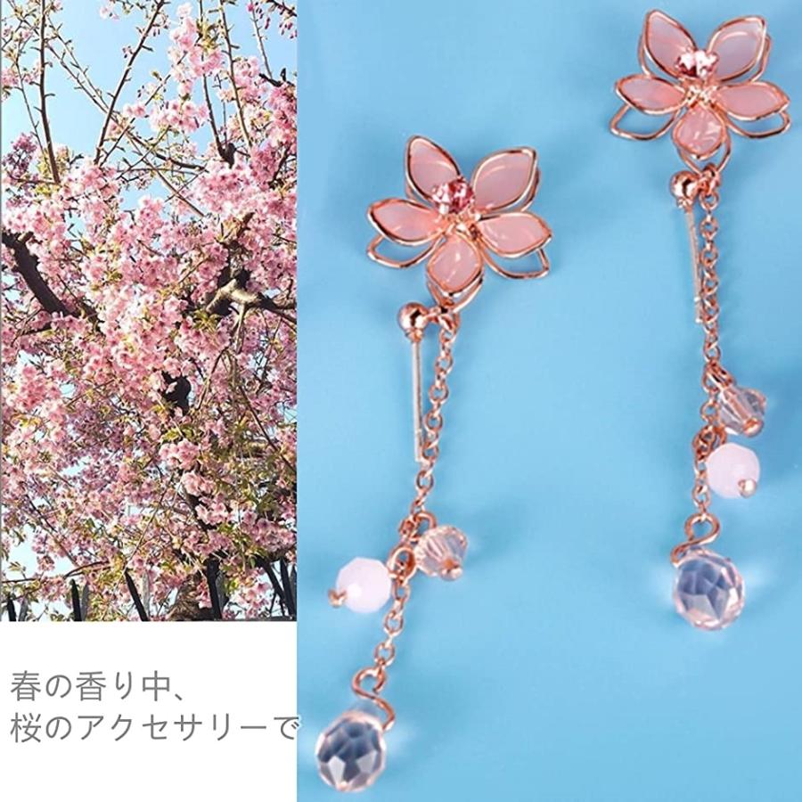 レディース ピアス アクセサリー クリップ18メッキ 和風 揺れる 桜 花 セール特価品 クリップ18メッキ