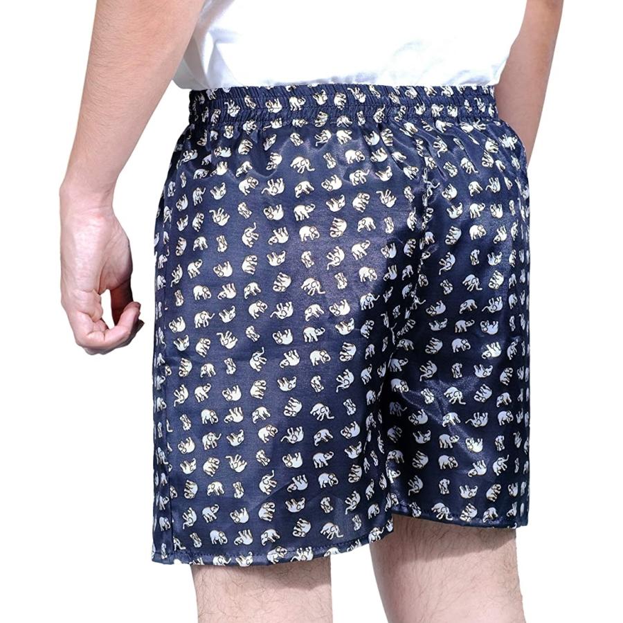 人気絶頂 おむつ パンツ Senannam Senannam タイシルクトランクス タイシルクトランクス 象柄 肌着 下着 パンツ まとめ買い 4枚セット ｘｌ ブラック Xl Www Threeriversofs Com