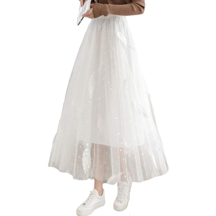 春 夏 秋 冬 チュール スカート チュールスカート ミモレ丈 長め ミニ ロング レース 無地 パニエ ゴム 羽 白 ホワイト M 2b6y12qojw セブンリーフ 通販 Yahoo ショッピング