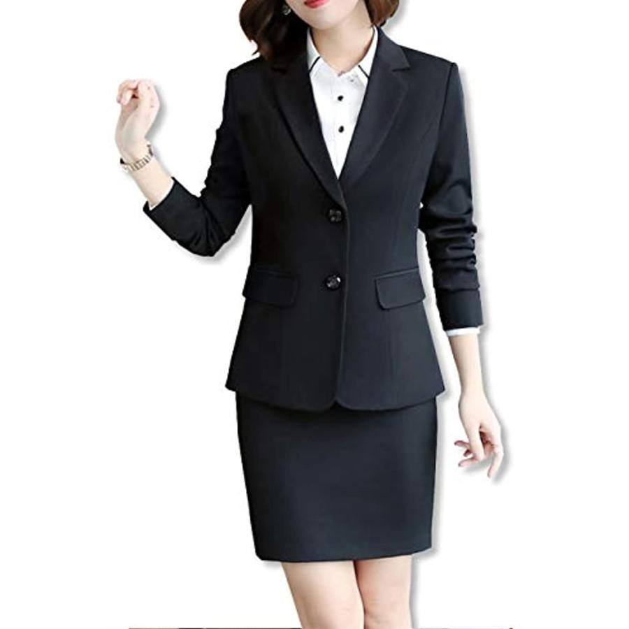 レディース スーツ スカート 上下 ビジネス オフィス 無地 フォーマル 黒 スカートスーツ上下 ブラック M 日本sサイズ相当 2b818r04j6 セブンリーフ 通販 Yahoo ショッピング