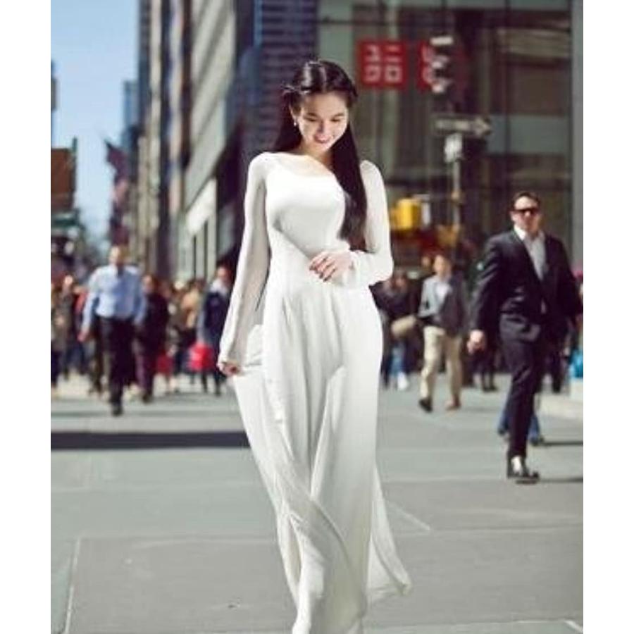 アオザイ ベトナム 女子高生 学校 制服 民族 衣装 Jk 長袖 レディース パンツ 付き 襟なし 襟なし ファスナータイプ ｓ 2b6wc52q セブンリーフ 通販 Yahoo ショッピング