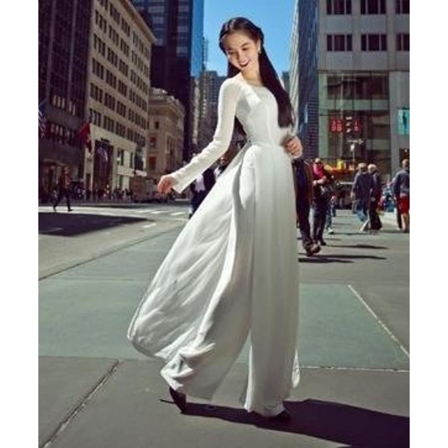 アオザイ ベトナム 女子高生 学校 制服 民族 衣装 Jk 長袖 レディース パンツ 付き ｍ 襟なし ファスナータイプ ｍ 2b6xkop6 セブンリーフ 通販 Yahoo ショッピング