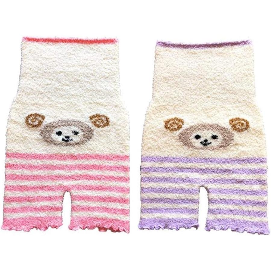 あったか ふわふわ もこもこパンツ キッズ 毛糸のパンツ 2枚セット 腹巻き付き 冷え対策に ピンク パープル 1 150cm 2bhoth セブンリーフ 通販 Yahoo ショッピング