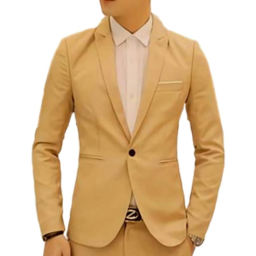 メンズ テーラード ジャケット ビジネス フォーマル スーツ 大きいサイズ カジュアル 無地 50 ベージュm M 2b84qiktrp セブンリーフ 通販 Yahoo ショッピング