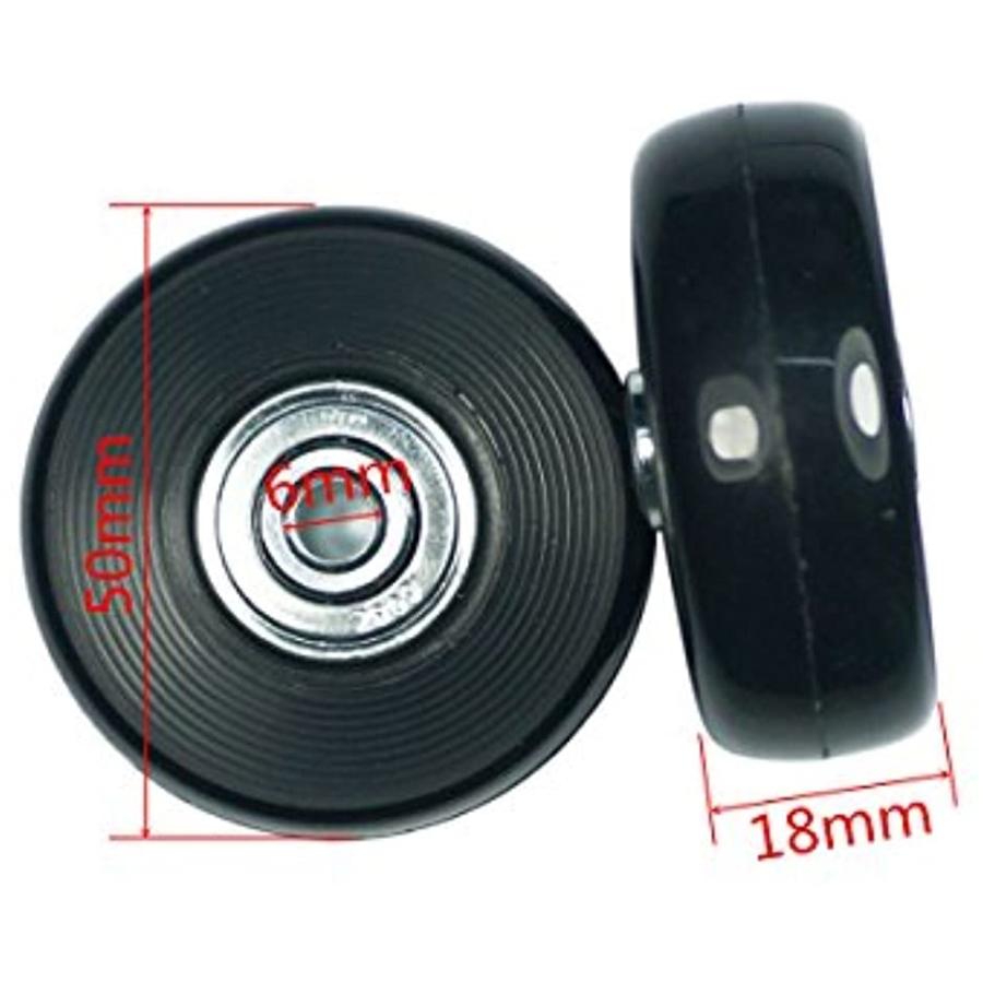 4車輪静音シリーズキャスター 車輪用交換タイヤキット スーツケース Diy 修理 ブラック 車輪50 6 18mm車軸30 35mm 2b86ld9ttu セブンリーフ 通販 Yahoo ショッピング