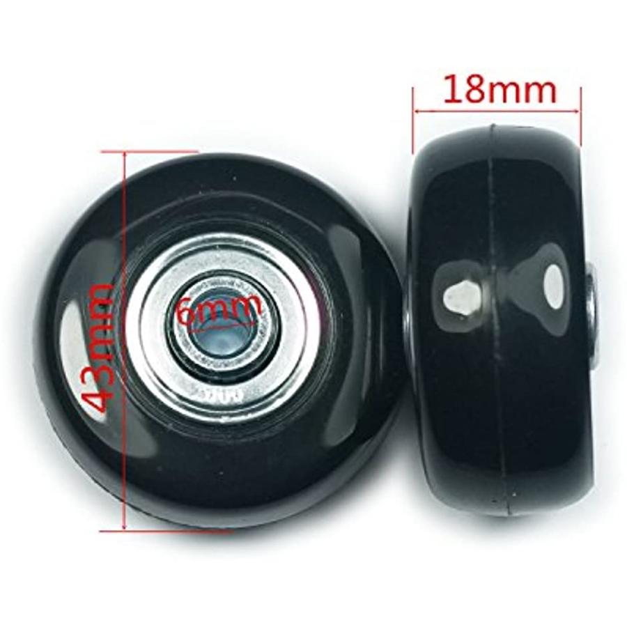 4車輪静音シリーズキャスター 車輪用交換タイヤキット スーツケース Diy 修理 ブラック 車輪43 6 18mm車軸30 35mm 2b86lkvl2g セブンリーフ 通販 Yahoo ショッピング