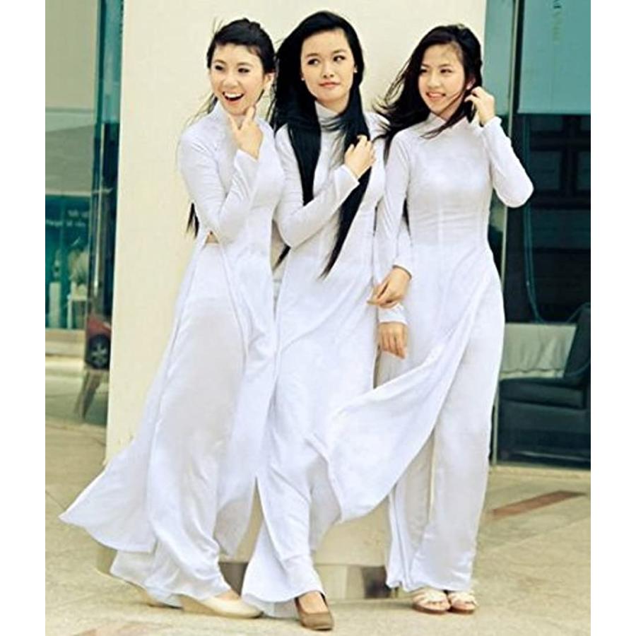 アオザイ ベトナム 女子高生 学校 制服 民族 衣装 Jk 長袖 レディース パンツ 付き 白 白 ファスナータイプ Xxx Large 2bs0pvj4 セブンリーフ 通販 Yahoo ショッピング