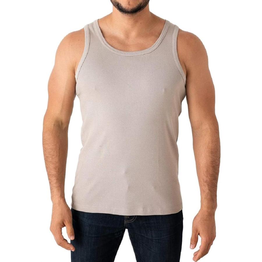 スリーピングシープ メンズ コットン 100 無地 フライス タンクトップ ベージュグレー ベージュグレー M 2bunydo3 セブンリーフ 通販 Yahoo ショッピング