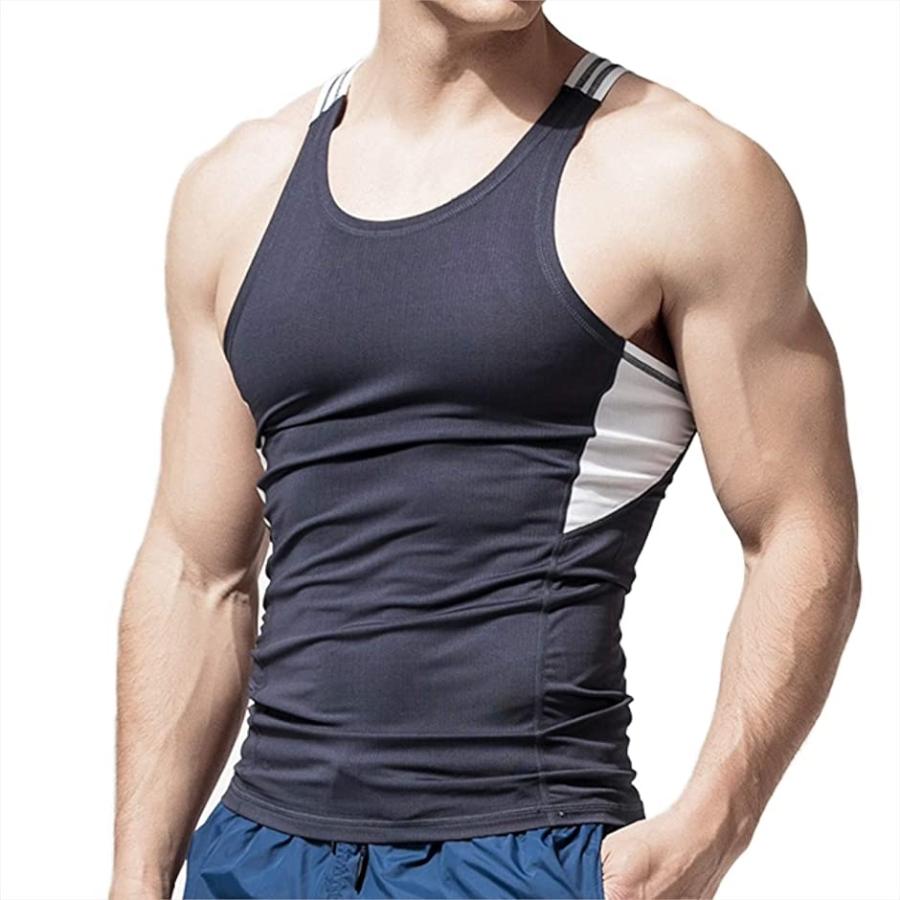 豪華ラッピング無料 トップス Ws ダブリュエス トレーニング タンクトップ タイト トレーニング タンクトップ タイト スリム ネック 袖なし メッシュ ドライ ポイント カットソー メンズ ネイビー M Www Threeriversofs Com