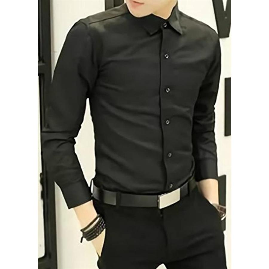 メンズ ワイシャツ シャツ冬 ビジネス スリム 細身 形態安定 あったか 防寒 きれいめ かっこいい 着回し 黒xl ブラック Xl 2b8ixuf080 セブンリーフ 通販 Yahoo ショッピング