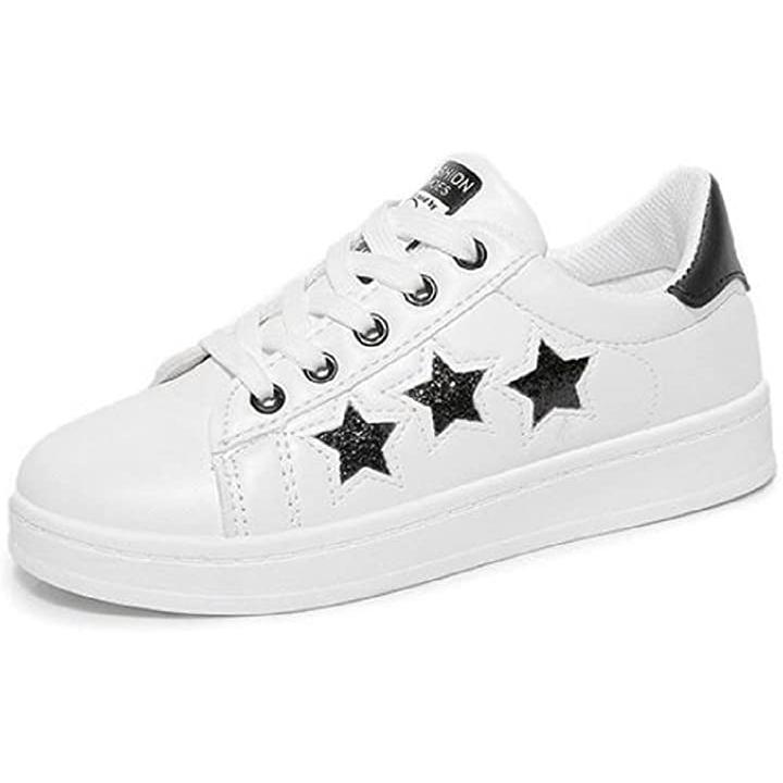 レディース スニーカー 星 フラット シューズ 靴 白 黒 くろ ミドル カット スパンコール 合皮 女子 ブラック 23 5 Cm 2b8jkl3w6n セブンリーフ 通販 Yahoo ショッピング