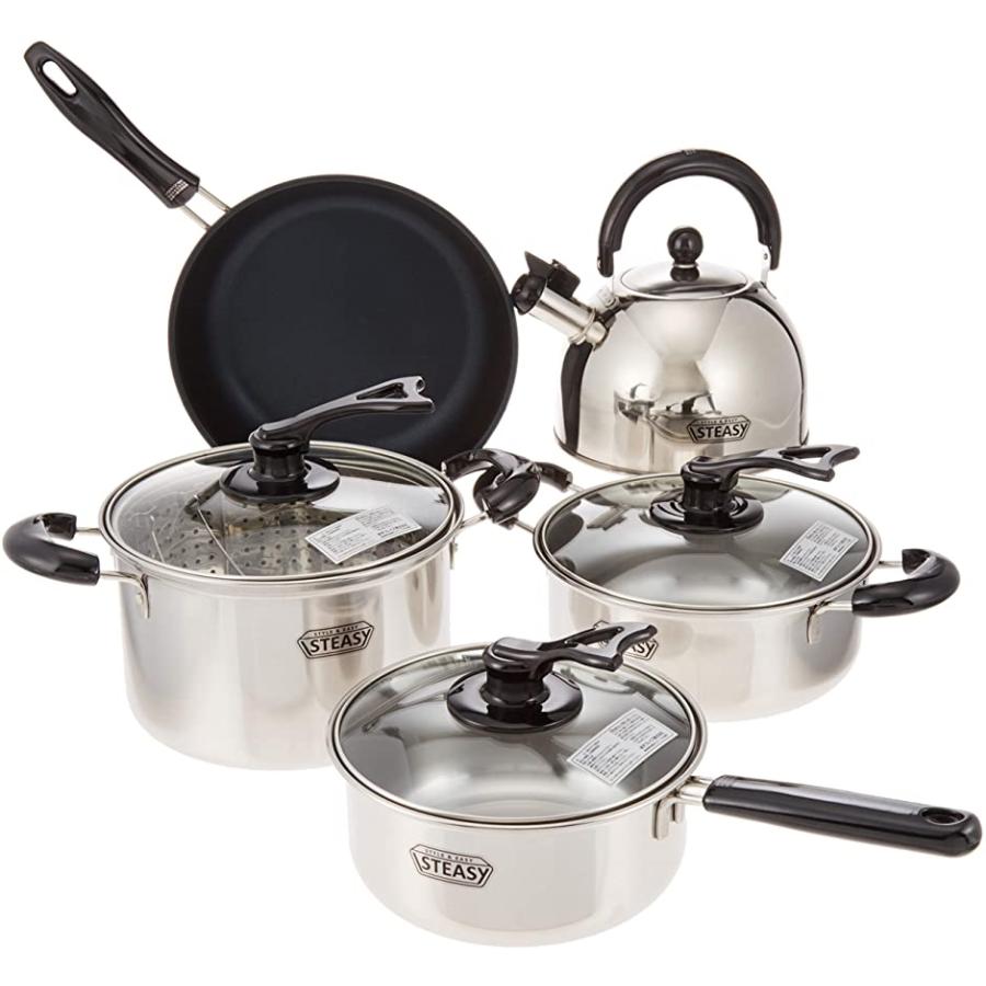 オンラインストア超高品質 調理器具 5点セット スティージー Ih対応 片手鍋18cm 両手鍋cm フライパン24cm ステンレス 5点セット 受発注 Shirleyryan Ca
