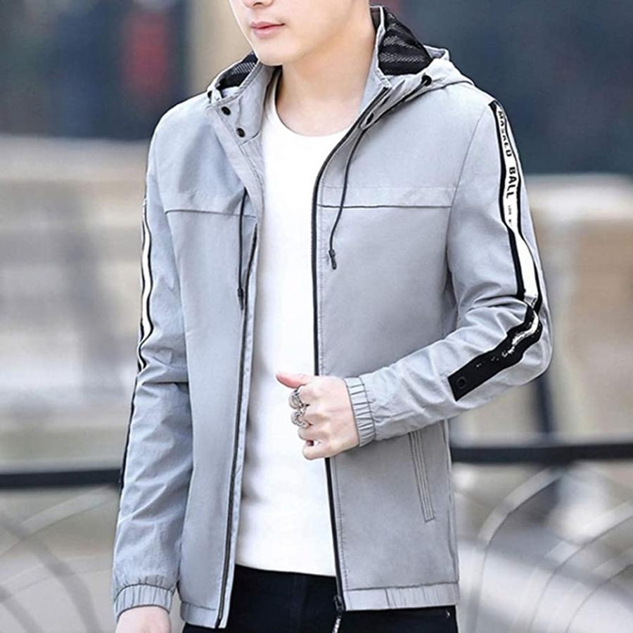 ジャケット メンズ 長袖 パーカー 無地 コート ブルゾン フード付き おしゃれ ジャンパー アウター 秋 冬 春 グレー 2xl 2b8l9x34od セブンリーフ 通販 Yahoo ショッピング