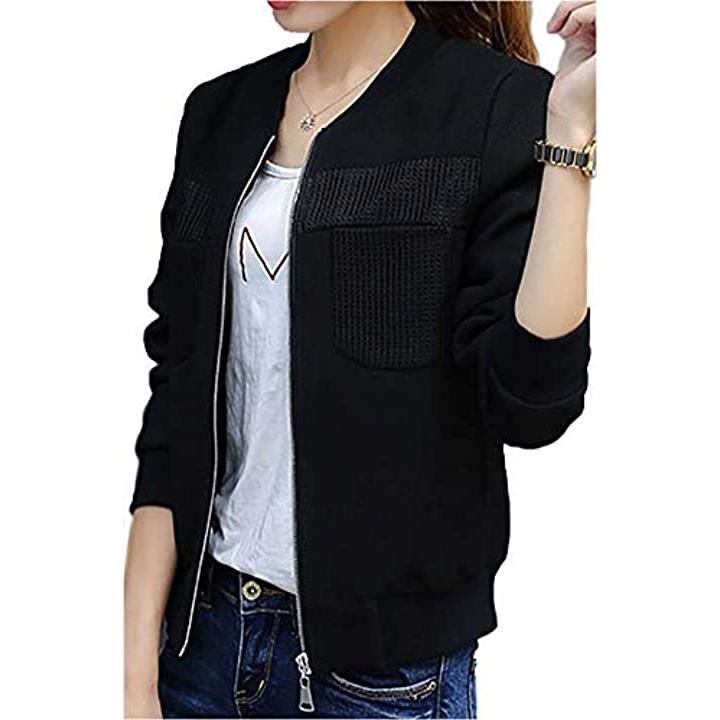 ビーコ 薄手ブルゾン ジップアップ ノーカラー パーカー ジャケット ジッパー ファスナー 女子 長袖 細身 おしゃれ 綿 ブラック M 2b8lrtuxj5 セブンリーフ 通販 Yahoo ショッピング