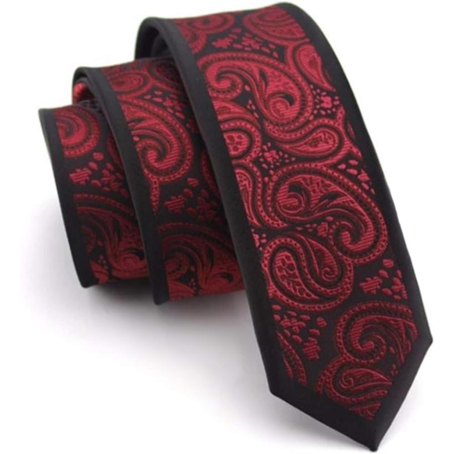ネクタイ ナロータイ ナローネクタイ ビジネス フォーマル メンズ 細め 赤 黒 赤 黒 ペイズリー 柄 5 5cm フリーサイズ 2b8r6diq2f セブンリーフ 通販 Yahoo ショッピング