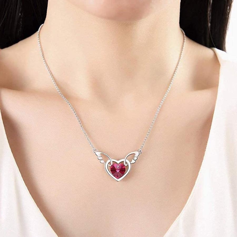 Ch Loeos ハート水晶 ネックレス エンゼル翼 人気 女性 女の子 K18金ゴールド スワロフスキー ペンダント 結婚式 レッド 2b8rqougrl セブンリーフ 通販 Yahoo ショッピング