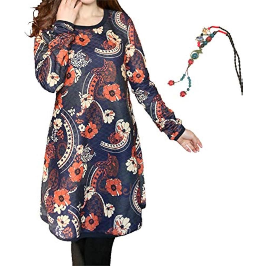 チュニック ワンピース キルティング ストンと着るだけコーデ楽 ネックレス付 フラワー L 2b8xi50kfo セブンリーフ 通販 Yahoo ショッピング