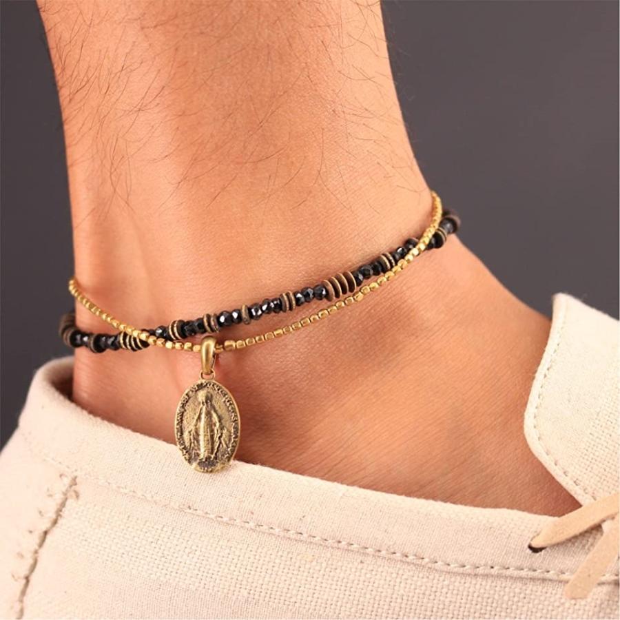アンクレット ブラック スピネル クロス マリア メダイ コイン ゴールド ブラス 足首 ミサンガ バングルメンズ 2bf0n8cxvy セブンリーフ 通販 Yahoo ショッピング