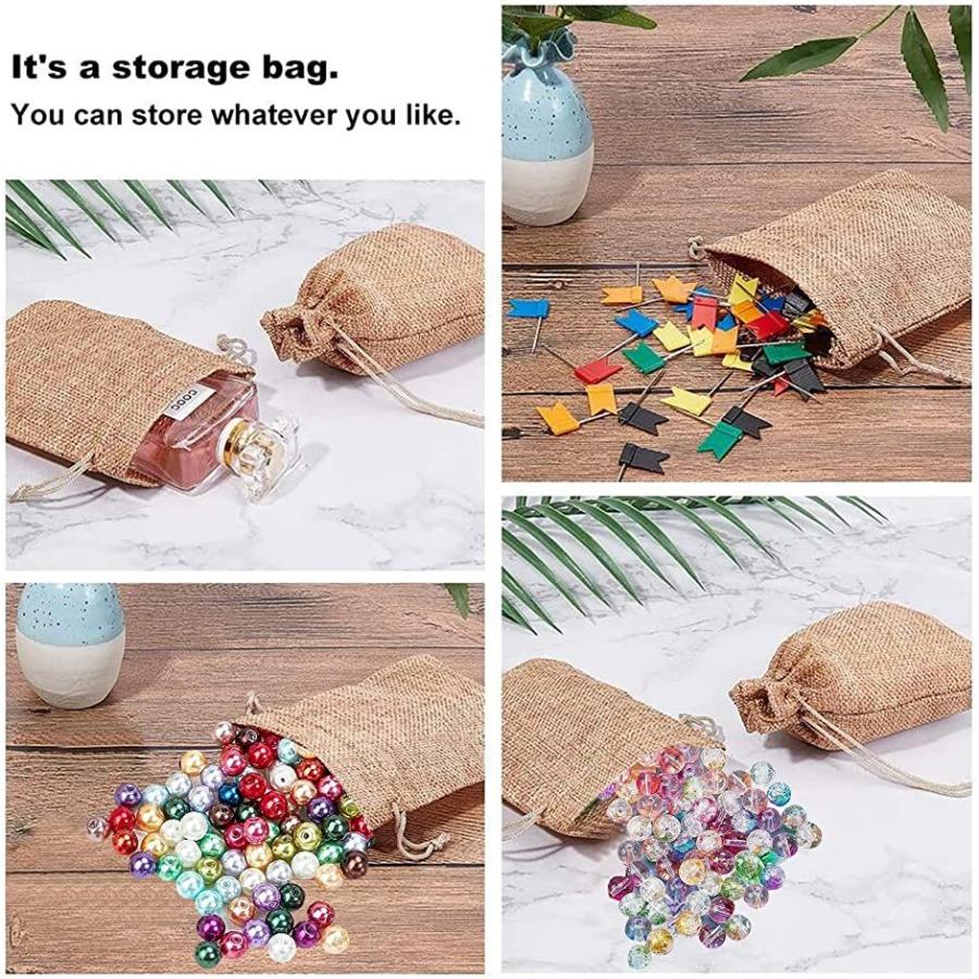 格安即決 Pandahall 100枚セット 和風 コットン 麻 布 巾着袋 ラッピング袋 ギフトラッピング ジュエリーポーチ バッグ プレゼント用 収納袋 ブラ 人気定番 Www Centrodeladultomayor Com Uy